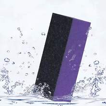 20/10/5pcs Nail Buffer Sponge Sanding Polishing File 80/120 Grit 3-Sided Nail File For Manicure Tools (Purple Black), Purple Black Sponge Sanding Block Suitable For Halloween, Christmas Manicure Production, First Choice For Manicure Tools, Pre-Treatment Tool For Press-On Nails - Multicolor - View 7