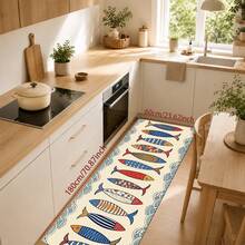 1/2pcs Fish Pattern, Vintage Diatomaceous Earth Mat, Super Absorbent, Non-Slip, Perfect For Bathroom, Kitchen And Dining Room, Quick Drying, Machine Washable, Perfect Gift For Home Decor And Bathroom Mat. - Multicolor - View 13