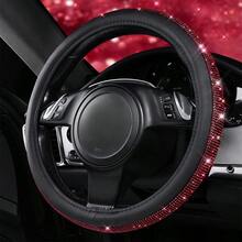 Light Luxury High-End Feel Full Diamond Car Steering Wheel Car Handle Cover, Personalized Male And Female Universal With Inner Ring 38cm/15 Inch Steering Wheel Protection Cover, Daily Car Interior Decoration Accessories. - Rhinestone Steering Wheel Cover With Inner Ring - View 16