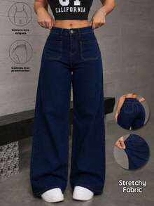 Women Jeans - Dark Blue - View 1