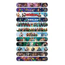 12pcs Roblox Papa Rings Lego Building Blocks Bracelet Toy Wristband Party Gift Papa Rings, As Birthday Gifts, Easter, Halloween, Christmas Holiday Party Gifts. - Multicolor - View 3