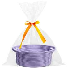 1 Peça Cesta de Presente Trançada com Bolsa e Fita, Adequada para Mãe, Chá de Bebê, Aniversário e Sorteio, Pode Ser Usada para Armazenar Brinquedos de Cachorro ou como Cesta de Armazenamento de Corda na Prateleira, Múltiplas Cores Disponíveis - Multicolorido - Visão 11