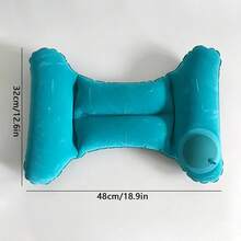 Pump-Action Inflatable Lumbar Support Pillow, H-Shaped Inflatable Cushion, Portable & Foldable, Multi-Use Air Cushion Lumbar Pillow For High-Speed Train, Airplane, Car, Office, Home, Travel - Multicolor - View 5