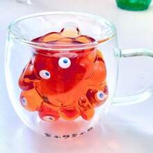 Japan Osaka Expo Maimai Cup Niche Transparent Insulated Coffee Cup Creative Double-Layer Glass Cup - Strawberry Transparent Bear - View 6