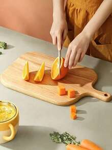 1pc Cutting Board, Chopping Board, Kitchen Cutting Board, Restaurant Cutting Board, Food Cutting Board, Meat Cutting Board, Fruit Cutting Board, Home Cutting Board, Can Be Used As Pizza Board, Cheese Board, Board, Bread And Cookie Board - Beige - View 6