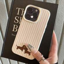1PC Dachshund Pattern Transparent Space Shell Full Coverage TPU Phone Case - Multicolor - View 2