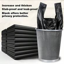 100pcs/50pcs Thickened Large Black Trash Bags, Kitchen Garbage Bags, Vegetable Bags, Large Size Trash Bags, Suitable For Paper, Plastic, Bottles, Newspapers, Lawn, With Handle T-Shirt Bags, Large Capacity Plastic Bags - Tank Top Style - View 5