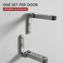 Heavy Duty 3D Invisible Door Hinge, Adjustable Concealed Pivot Hinge, Suitable For Bedroom Wooden Door Furniture Hardware Accessories - Silver - View 2