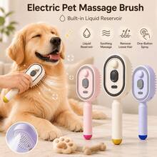 ENSSU 3-In-1 Electric Pet Grooming Brush With Massage, Aromatherapy Mist And 650nm Red Light Therapy, Anti-Static, Self-Cleaning, Detangles Hair And Nourishes Roots, Gift, Present, Celebration - Multicolor - View 2