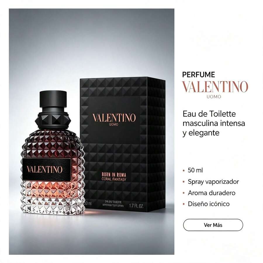 Perfume Born in Roma Coral Fantasy, una fragancia masculina vibrante - Cálido y picante - Ver 1