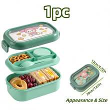 1pc Bento Box With Utensils, Microwave Adult Lunch Box, Compartment Food Storage Container, Insulated Bento Lunch Bag, Stackable Lunch Box With Sauce Cup, Suitable For Students Back To School, Birthday Gift, Christmas Gift - View 12