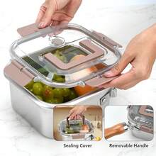 Square Deep Fryer With Frying Basket, Wooden Handle Stainless Steel Mini Fryer, Detachable Handheld Basket Design, Multi-Functional Deep Mini Fryer, Oil-Saving Small Fryer, Suitable For Frying Onion Rings, French Fries, Chicken Nuggets, Snacks, Compatible With Induction Cooktop And Open Flame, Home Kitchen Frying Tool, Oil Filtration Integrated Pot, Portable Small Deep Fryer, Kitchen Frying Cooking Tool, Family Fried Chicken, Fried Shrimp, Fried Food Dedicated Cookware - View 4