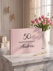 1件客製化生日賓客簽名簿，簡約風格生日派對留言本，個性化獨家客製生日相簿，極簡婚禮賓客簽到簿，客製化婚禮賓客簽名簿，簽到小冊子，婚禮相簿，訂婚週年禮物，紀念品，適用於婚禮、求婚、新娘裝飾、婚禮季，婚禮留言小冊子，客製化精裝婚禮留言小冊子，婚禮相簿，婚禮週年相簿，優雅橄欖綠相簿，適用於婚禮與特別活動留言小冊子，可客製新郎新娘姓名與日期 - 彩色 - 查看 4