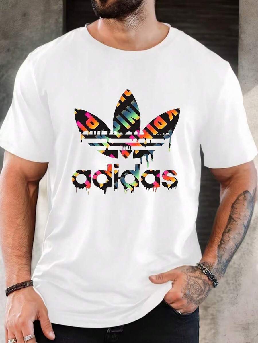 Men's Pure Cotton Short-Sleeved T-Shirt Casual Summer Breathable Regular Fit Soft Basic Tee Comfortable Daily Wear Top - 白色 - 查看 1