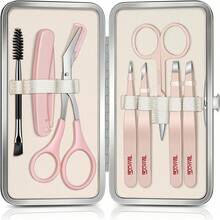 8-In-1 Eyebrow Grooming Set, Precision Facial Hair Tweezers Kit With Eyebrow Scissors, Facial Razor, Eyebrow Brush And Portable Storage Bag, Women's Daily Hair Removal Beauty Tools - Multicolor - View 13