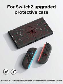 Jemdura, Switch2 (2025) Game Console Accessories, 1pc Spider Pattern Switch Protective Case, Free Skull Joystick Cap, Suitable For Switch2/Switch Game Console Accessories, Full Set, Storage Bag, Card Slot Dock, Switch Protective Case, Best Gift Compatible With Switch Players - Multicolor - View 11