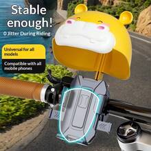 Motorcycle Phone Mount With Mini Helmet Sun Visor, Anti-Shake Bicycle Phone Holder, Fits Handlebars, Universal Smartphone Mount, Adjustable Multi-Angle, Sturdy And Easy To Install, Suitable For Mountain Bike/Scooter - Black - Black - View 5