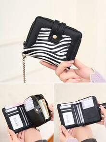 FOREVER MIYIN RFID Blocking Wallets For Women, Bifold Short Zip Purse With Snap Button, Key Ring, Multi‑Card Slots ID Photo Window Coin Pocket For Daily Use - Multicolor - View 11