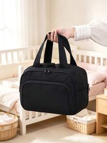 1pc Baby Room Storage Bag, Lightweight Handheld Mommy Bag, Large Capacity Divided Compartments Dual Opening, Suitable For Baby Supplies And Travel Items Storage - Multicolor - View 5