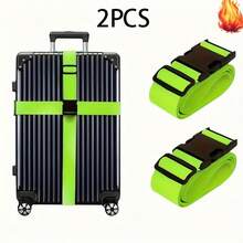 2Pcs Luggage Straps - Quick Release Anti-Theft Suitcase Belts | Durable Polyester For Air Travel, Camping & Business Trips | Adjustable, Easy-Clean & Lightweight - Luggage Strap - View 18