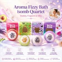 KORMESIC Fragrance Bath Bombs 4 Scent Types Individually Boxed Natural Shea Butter Essential Oil Foaming Home SPA Skincare Bath Gift - Scented Bath Bombs - View 1