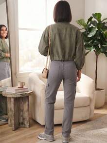 Women Pants - Grey - View 2