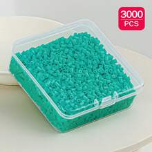 Manik-manik Fuse Sundymot 2,6mm, 3000 PCS+ Sistem Warna Hijau & Biru, Kemasan Terpisah, Dengan Kotak Penyimpanan Persegi Kecil, Mudah Disimpan, Gantungan Kunci Liontin DIY, Bahan Kerajinan Pembuatan Perhiasan, Musim Wisuda Kembali ke Sekolah, Natal, Hadiah Pesta Ulang Tahun, Kit Isi Ulang Massal Manik-manik Fuse 2,6mm Multi-Warna - Manik-manik puzzle 2,6mm - View 34