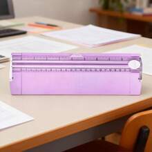 Compact Manual Paper Trimmer - 4-Color Mini Photo Cutter With Grid Pattern | Suitable For Scrapbooking And Crafts, Durable Plastic, Ideal For Lightweight Office Use, Available All Year Round - A - View 10