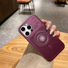 Magnetic Heat Dissipation Phone Case Compatible With IPhone 11 12 13 14 Pro Max 15 15 Pro Max 16 16 Pro 16 Pro Max 17 17 Pro Max 18 18 Pro Max - Purple - View 1