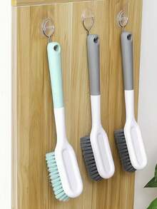Long Handle Cleaning Brush + Hook, Stiff Bristle Brush, Suitable For Washing Clothes And Shoes, Multi-Function Gap Cleaning Brush, Home Helper - A - View 10