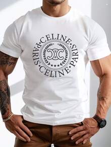 Men's Pure Cotton Short Sleeve T-Shirt Casual Summer Breathable Basic Daily Wear Comfortable Classic Fit Round Neck Tee - 白色 - 查看 6