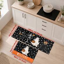 1/2pcs Halloween Ghost Pattern, Vintage Diatomaceous Earth Mat, Super Absorbent, Non-Slip, Perfect For Bathroom, Kitchen And Dining Room, Quick Drying, Machine Washable, Perfect Gift For Home Decor And Bathroom Mat - Multicolor - View 15