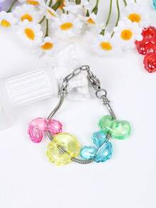 20/50/100pcs Random Large Transparent Letter Bead For Jewelry Making Supplies, Loose Acrylic Bead For DIY Phone Chain, Bracelet, DIY Jewelry Accessory - Clear Lace Letter Beads - View 3