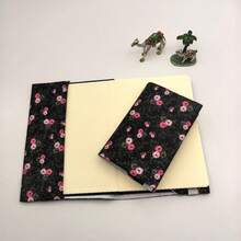 1pc Handmade Gold Thread Rose Fabric Book Cover, Flat Printed Fabric Book Sleeve For Notebooks, Gift For Book Lovers, Couples, Holiday Gift - Single Piece - View 6