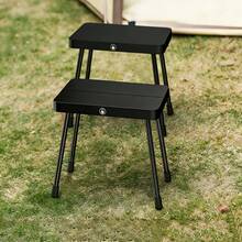 Heavy Duty Folding Fishing Stool, Plastic And Aluminum Alloy Material, Lightweight Durable Compact Design, Portable Chair For Camping Hiking Travel - Black - View 3