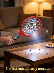 Portable Rechargeable Electric Mosquito Swatter With LED Light - US A Type Plug(110-127V) - View 3