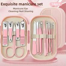 1pc Pink Foot Care - Stainless Steel Nail Care Tool Kit With Portable Storage Box, Professional Nail Care Tools, Suitable For Home, Salon And Travel, Personal Care, Cleaning Tools, Hand And Foot Care Accessories - Multicolor - View 6
