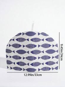 1 Piece Of Vintage Floral Fabric Teapot Insulation Cover, Reusable Cloth Cover, With Colorful Plants, Animals And Geometric Patterns, Suitable For Family Gatherings, Afternoon Tea, Weddings, Housewarming Celebrations - Multicolor - View 10