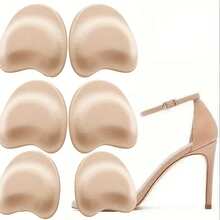 6pcs Self-Adhesive High Heel Shoe Insoles, Anti-Slip Breathable, Shock-Absorbing Thickened Foot Pads, Stronger Grip, Wear-Resistant Beige Heel Pads - Beige - View 9