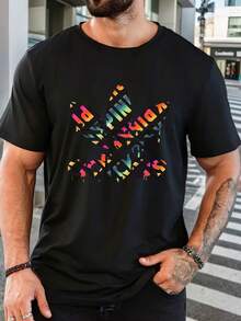Men's Pure Cotton Short-Sleeved T-Shirt Casual Summer Breathable Regular Fit Soft Basic Tee Comfortable Daily Wear Top - 黑色 - 查看 9