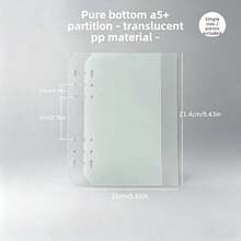 6pcs A5 A6 A7 Transparent Frosted Loose Leaf Binder Dividers, Seal Book Covers, Sticker Backing, Sticker Album, Culture Stamp Pages, Stamp Album Refill Pages, 3D Sticker Book Boards, Sticker Books, Used For Sticker Book Making, Book Covers, Office Stationery Supplies - 6pcs - View 7