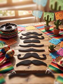 Costume Facial Hair & Wigs - Black - View 5