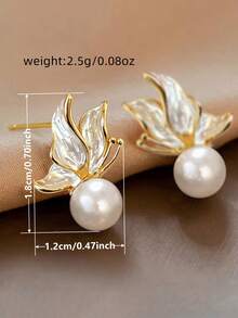1 Pair Elegant Stud Earrings For Women, Wedding Engagement Party Jewelry, Valentine's Day Gift - 1# - View 11