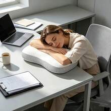 Memory Foam Cervical Pillow With Slow Rebound, Suitable For People Sleeping On Their Side, Back, Or Stomach. A Nape Pillow For Napping During Travel Or Office Work, A Pillow For Bedding, Detachable And Washable Pillowcase, Suitable For All Seasons - 1PC - View 7