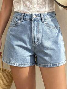 Women's Denim Shorts, Summer Fashion New Arrival - Blue - View 7