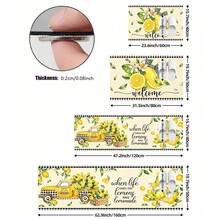 1/2pcs Lemon Pattern, Vintage Diatomaceous Earth Mat, Super Absorbent, Non-Slip, Perfect For Bathroom, Kitchen And Dining Room, Quick Dry, Machine Washable, Perfect Gift For Home Decor And Bathroom Mat - Multicolor - View 6