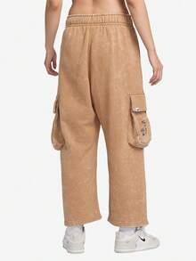 Celana Panjang Rajut Tebal Model Lebar Wanita Nike Authentic Baru dengan Kantong Besar HQ4751-202 - HQ4751-202 - View 4
