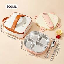 Kotak Bento Stainless Steel 304 untuk Dewasa, Wadah Makan Siang Anti Bocor yang Aman untuk Microwave, Kotak Makan Siang Logam dengan Wadah Sup dan Peralatan Makan, Kotak Bento Jepang yang Lucu, Wadah Makanan untuk Perjalanan, Wadah Persiapan Makanan untuk Siswa Sekolah - MultiWarna - View 35