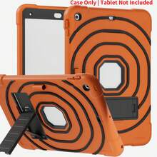 Protective Case Compatible With Ipad 10th Gen 10.9 Inch A16/ 10.2/7th Gen 8th Gen/9th Gen Protective Shell A9 Plus/A11 Plus Shockproof Anti-Drop With Stand Silicone PC Case - Orange + Black - View 6