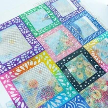 6/12/30PCS Diamond Painting Release Film 4x4 Inch 10cm Reusable Plastic Protective Frame Cover ,Drawing Bean Frame Film 6 Patterns - View 10